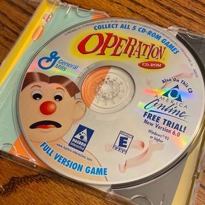 Operation CD-ROM PC Video Game VTG 1998 Windows 95 Hasbro General Mills Promo